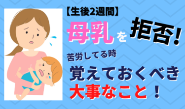 【生後２週間】赤ちゃんが母乳を拒否！苦労してる時に覚えておくべき大事なこと！